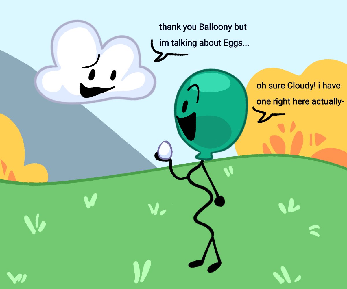 badgerbon's tweet photo. EGGS #bfbcloudy #bfbballoony #bfb #osc https://t.co/Bhl6Q90iZD