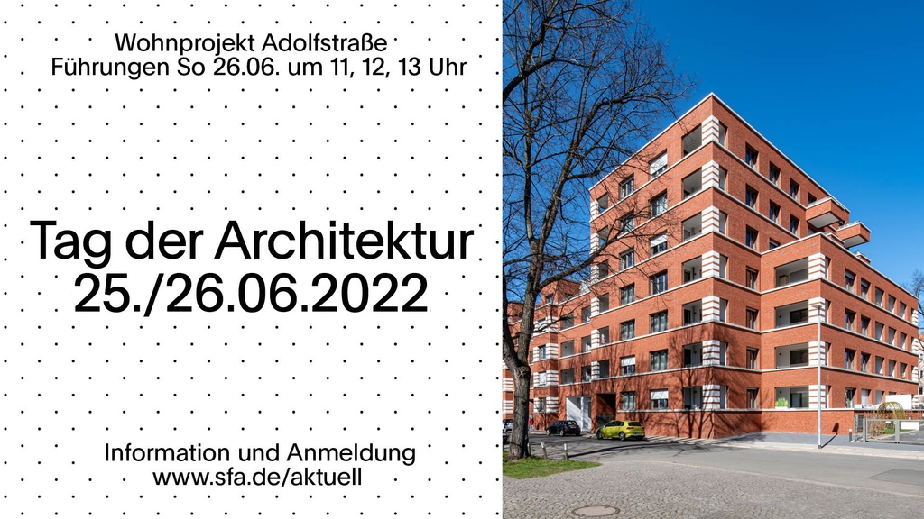 Dieses Wochenende ist wieder #TagderArchitektur – wir freuen uns, in diesem Jahr mit gleich vier Projekten vertreten zu sein. Eines davon ist unser Wohnprojekt Adolfstraße in #Hannover.

Projektübersicht &amp; Anmeldung: bit.ly/3y19WAL