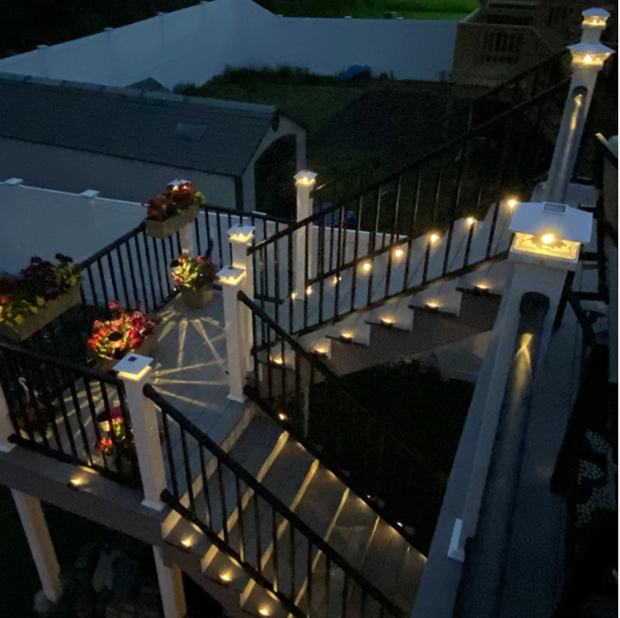 hokolite's tweet image. Solar Powered LED Deck Lights are waterproof and designed for Outdoor Stairs, Step, Fence, Yard, Patio, and Pathway.
Easy to Install
100% Sun Powered
Automatic Work Mode
Warm White Light

Shop here- hokolite.com/products/solar…

#stairlight #LEDlights #LEDDeckLights #waterprooflights