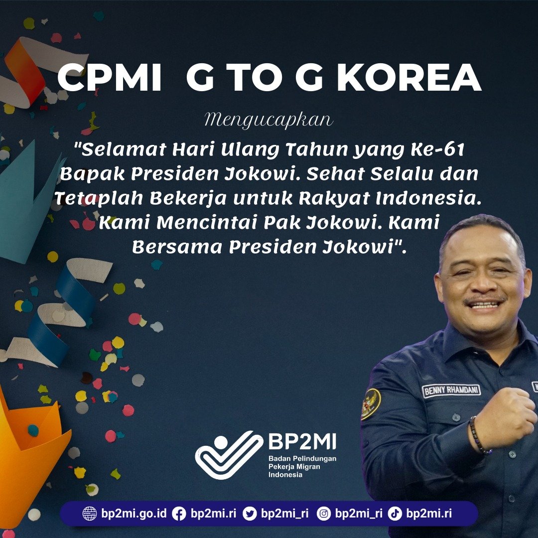 RizkaRa1900's tweet photo. Calon Pekerja Migran Indonesia sangat semangat memberi ucapan selamat hari jadi ke Presiden Joko Widodo mantapppss
#CPMIRayakanHUTJokowi https://t.co/CQC4ZNiCmA