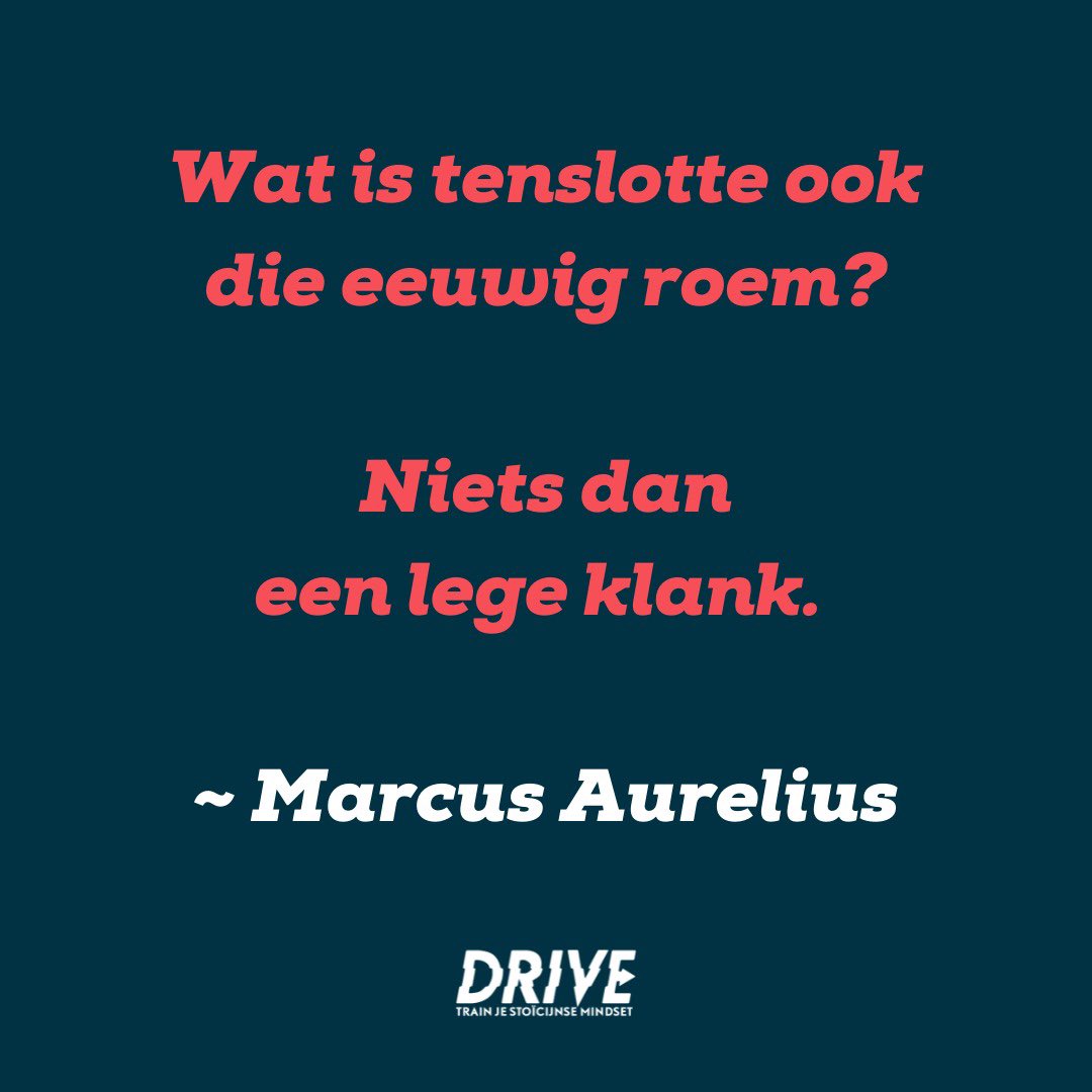 Hoe belangrijk zijn likes op tweets voor jou? Het is leuk om gezien te worden, maar wat levert het jou op? Deze ‘roem’ is morgen verdwenen, dus probeer er niet teveel energie in te steken. De stoïcijnen raden je aan om je wél in te spannen om in het algemeen belang te handelen.