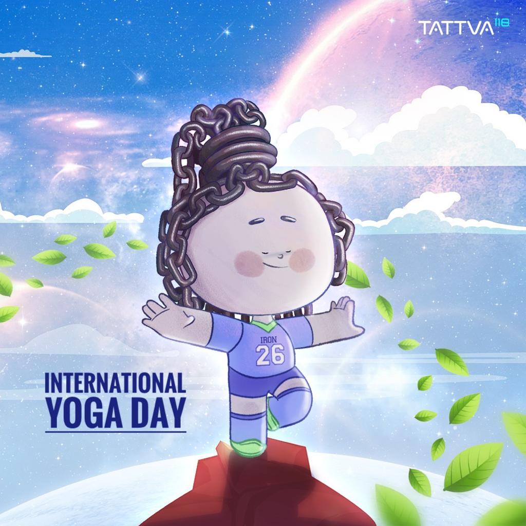 Lift and Lighten the Heaviness you're carrying. Just Like Iron. Wishing you all International Yoga Day. #NFT #InternationalYogaDay2022
