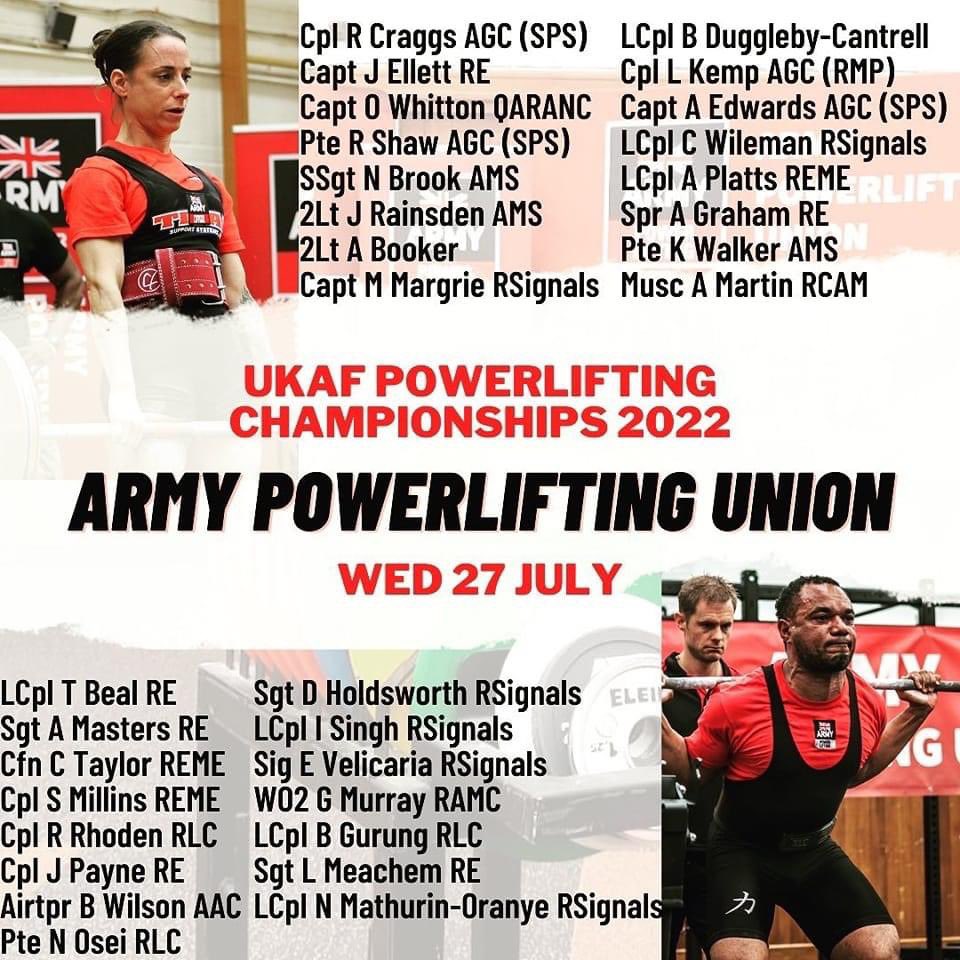 AliBooker_RD's tweet photo. Very proud to have been selected to represent the British Army Powerlifting team for the upcoming UKAF Powerlifting Championships βοΈ
Thank you @British_APU it will be an honour to be a part of such a strong and inspirational team π¬π§
#ArmyPowerlifting #ArmySport #ArmyReservist https://t.co/2idfcVnYzm