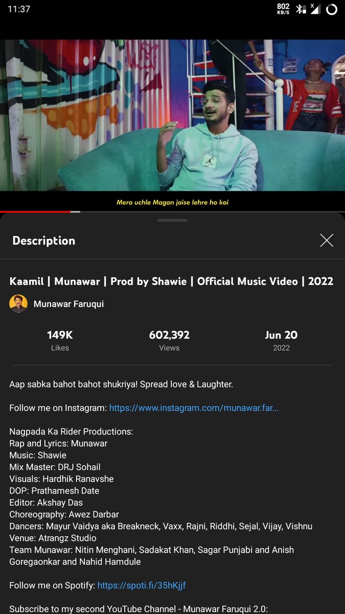 Avinash72190's tweet photo. 600k views complete Aaj raat 12 ke pehle 1M karlenge kya janta 
KARLENGE...
#MunawarFaruqui https://t.co/RQILvMDvXy