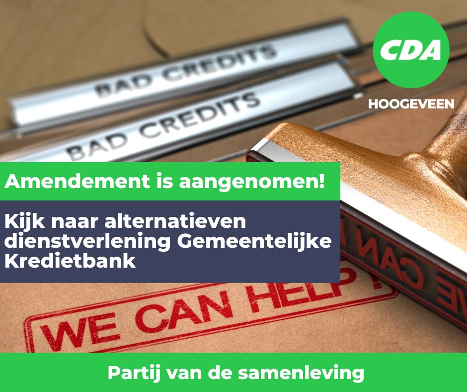 Amendement gemeentelijke kredietbank aangenomen!
Lees verder op onze website: tinyurl.com/46rxy5aa