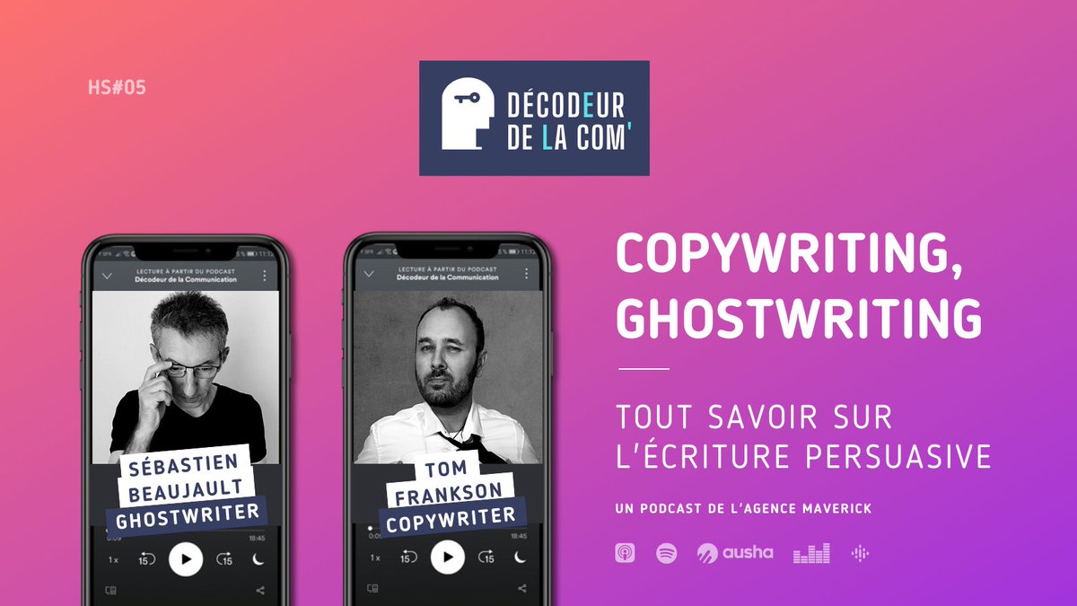 waytoawesomenes's tweet photo. RT @Decodeurdelacom: Quelle différence entre un copywriter et un ghostwriter ?
Le premier qui a trouvé gagne un solo de batterie.
Sinon, @Sebastienbeauj et Tom Frankson, vous expliquent ça très bien.
Le lien d'épisode : https://t.co/6PRjp5GCfD
#decod… https://t.co/6IUwzBwFCo