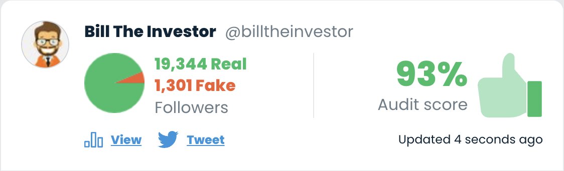 billtheinvestor's tweet photo. 发现一个有趣的推特工具。测试了一下，有1301个假账号，这些哪里来的？
https://t.co/78hX8CniF5 https://t.co/L57EJ0LoXG