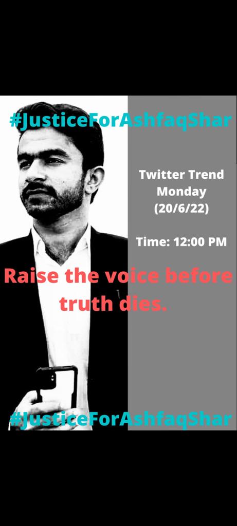 Kashifshar2353's tweet photo. #JusticeForAshfaqShar https://t.co/vwm1p3TLPO
