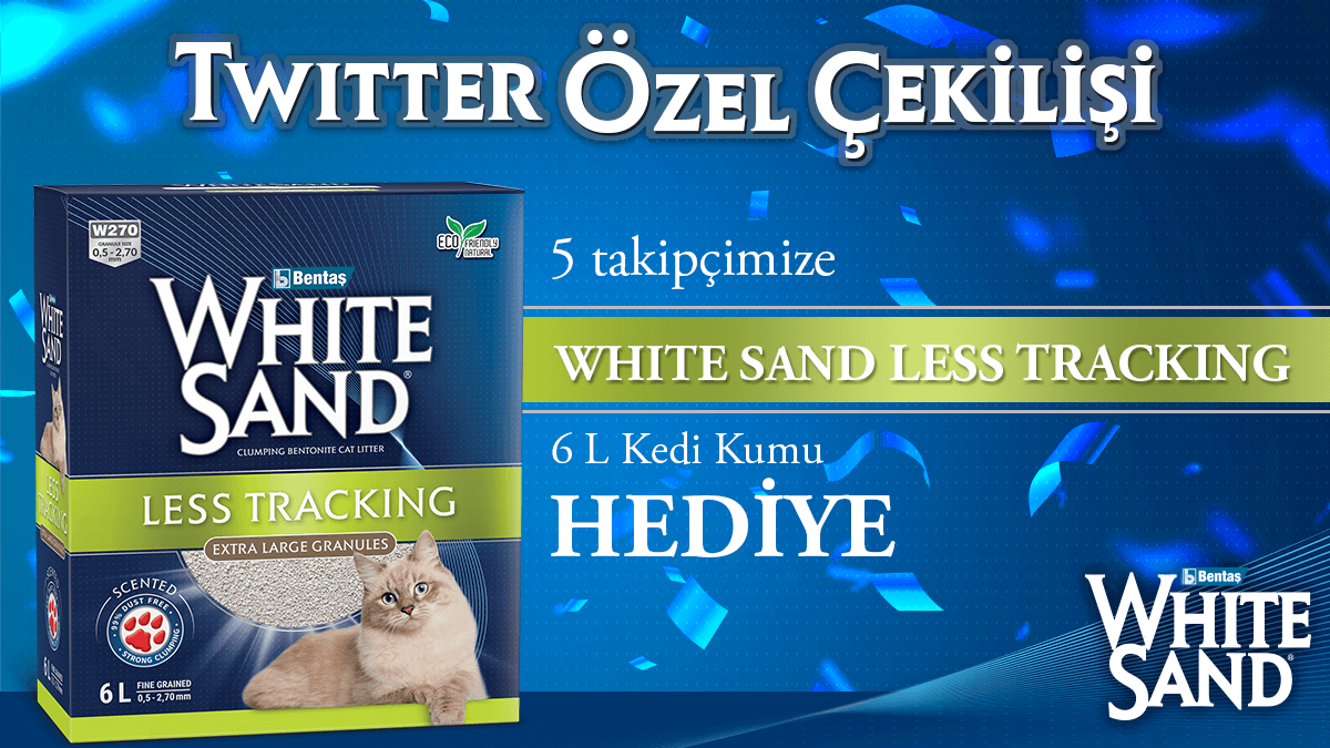 White Sand Less Tracking Çekilişi!📣

Sayfamızı takip et. ✔️
Tweetimizi rt'le. 🔁
Bir arkadaşını tweetin altında etiketle. 💬

White Sand Less Tracking  kedi kumu kazanacak 5 şanslı takipçimizden biri olma şansını yakala.😉

Sonuçlar 29 Haziran Çarşamba günü açıklanacaktır!