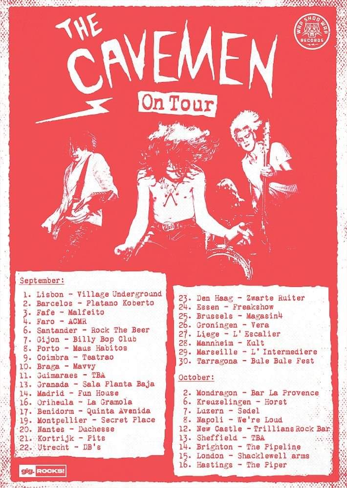 The CAVEMEN European tour starting 01 September! #thecavemennz #bandsontour2022 #punkbands