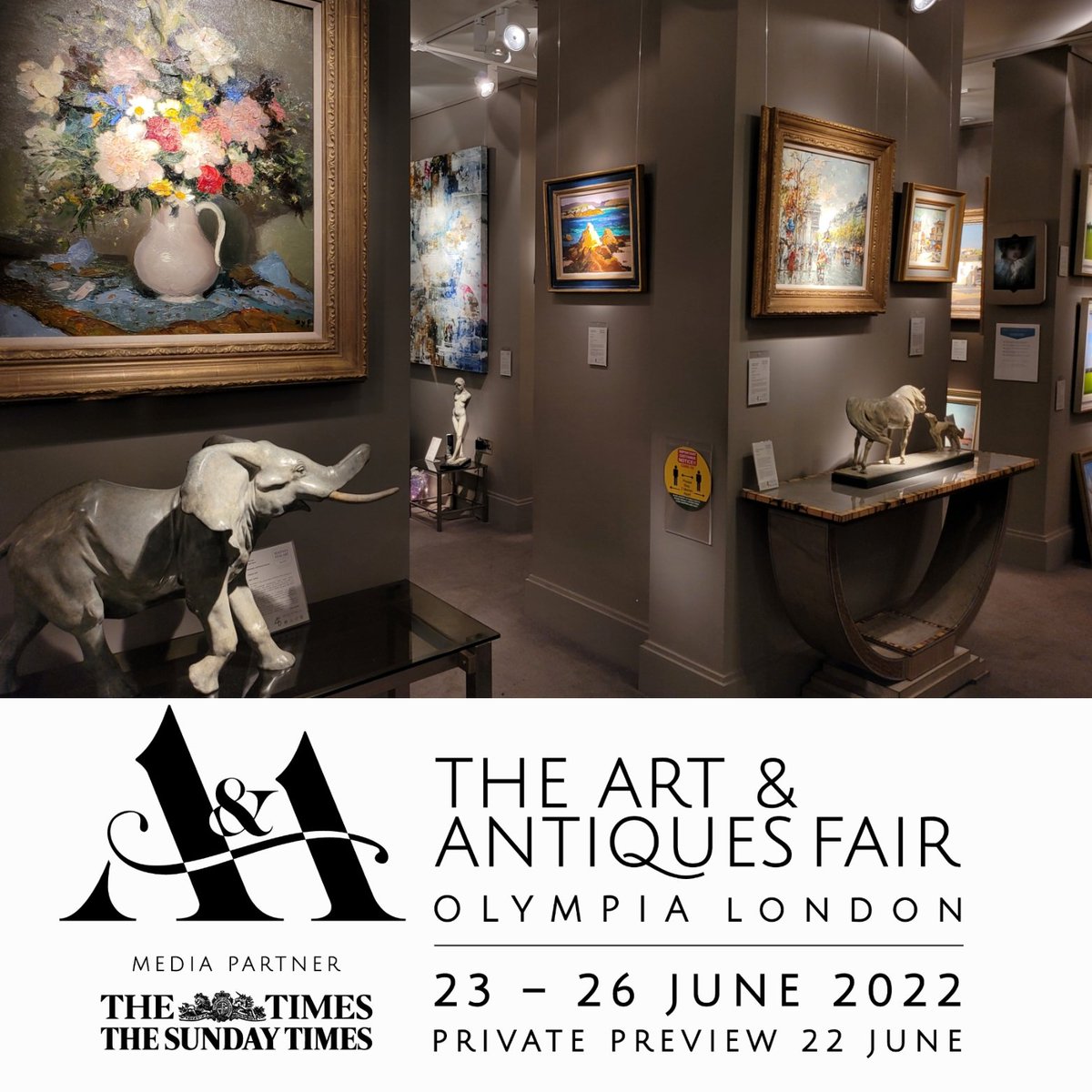 We're looking forward to welcoming you to our stand at The Olympia Art &amp; Antiques Fair 23 - 26 June 2022. 

Wed 22 June  PRIVATE PREVIEW        
3 – 8
Thurs 23 to Sat 25 
10:30 – 6
Sunday 26
10:30 – 5

Grand Hall of #OlympiaLondon
Hammersmith Road
W14 8UX

#Olympiafair2022
#art