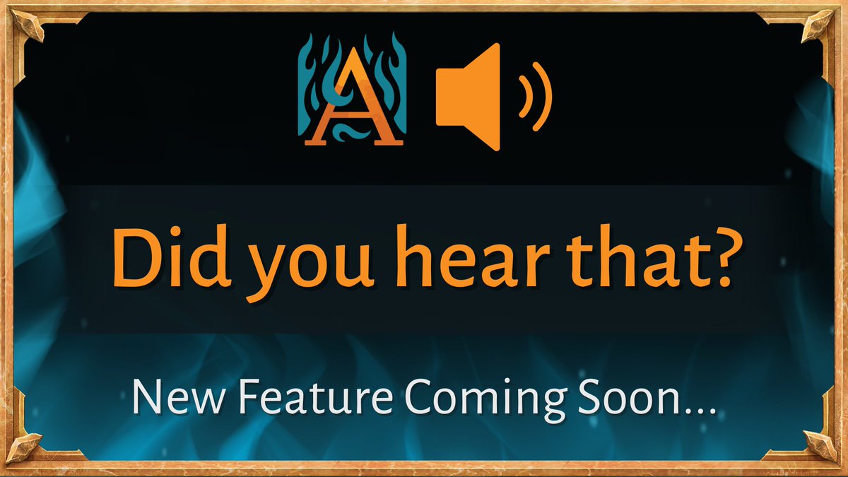 "Did you hear that?"

A new feature is coming soon to Ardent Roleplay... What do you think it is?🤔Watch this space for special announcements next week, along with our Quarter 2 Update with Clint! 

#ttrpg #dnd #AR #dnd5e #tabletopRPG