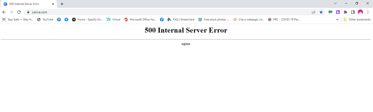 donking123's tweet photo. Is there an internal server error in @canva today? :( https://t.co/F3UFBLjscz