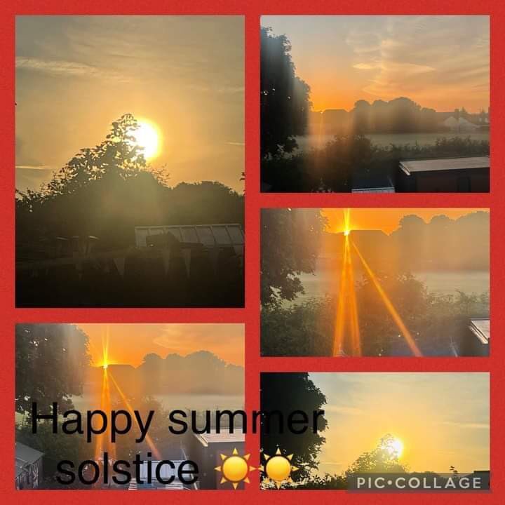 ImpPrankster's tweet photo. The sun rising in my area. Friend sent it to me. #SummerSolstice2022 https://t.co/gEQssyNbHe