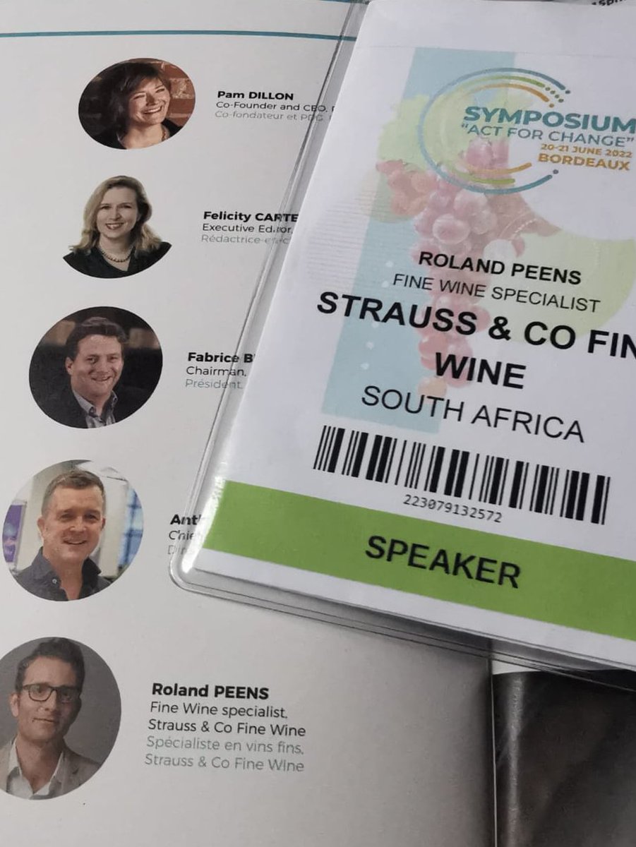 Roland Peens is representing Strauss &amp; Co as a speaker at the Symposium Act for Change Seminar in Bordeaux. Listen live from 14:30 - 16:30 Tue 21st June 
Topic: E-commerce or ultra-local: which factors will influence the wine and spirits business in 2030?
…-actforchange.vinexposium-connect.com