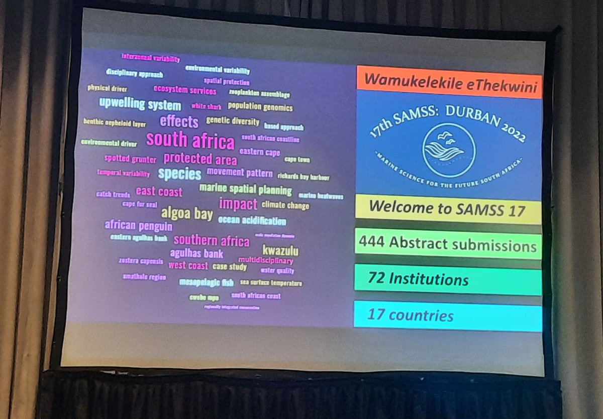 LBDlamini's tweet photo. The #SAMSS Conference themed "Marine Science for the Future South Africa" received 444 Abstract submissions, from 72 Institutions and across 17 countries.

#SAMSS2022 #marinescience #marineresearch https://t.co/OMWYljdwYU