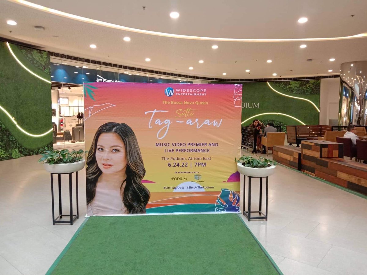 neilcgregorio's tweet photo. 3 DAYS TO GO! 

The Bossa Nova Queen, Sitti will be performing LIVE at The Podium, Atrium East on June 24, 2022 - FRIDAY, 7PM. 

Join us for an exclusive viewing of her latest single's Official Music Video for Tag-Araw.
#SittiTagAraw #SittiAtThePodium #iconsmusic @WidescopeEnt https://t.co/xChIKx22GH