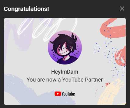 wooo! monetized on youtube on my shorts channel! time to make a whole $0 a month cause shorts make no