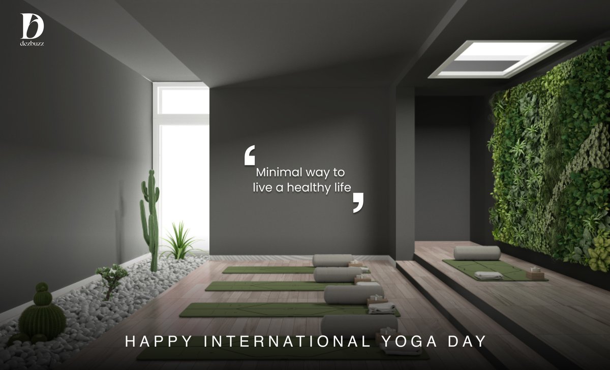 dezbuzz's tweet photo. It's Time To Start Using The Yoga Mat. Stay Fit &amp; Healthy. Choose The Right Ambience For Your Body And Soul.🧎‍♀️🧎

#happyyogaday #international #yoga #InternationalYogaDay #fitness #space #architect
#interiordesign #dezbuzz https://t.co/cZxbnJg0YT