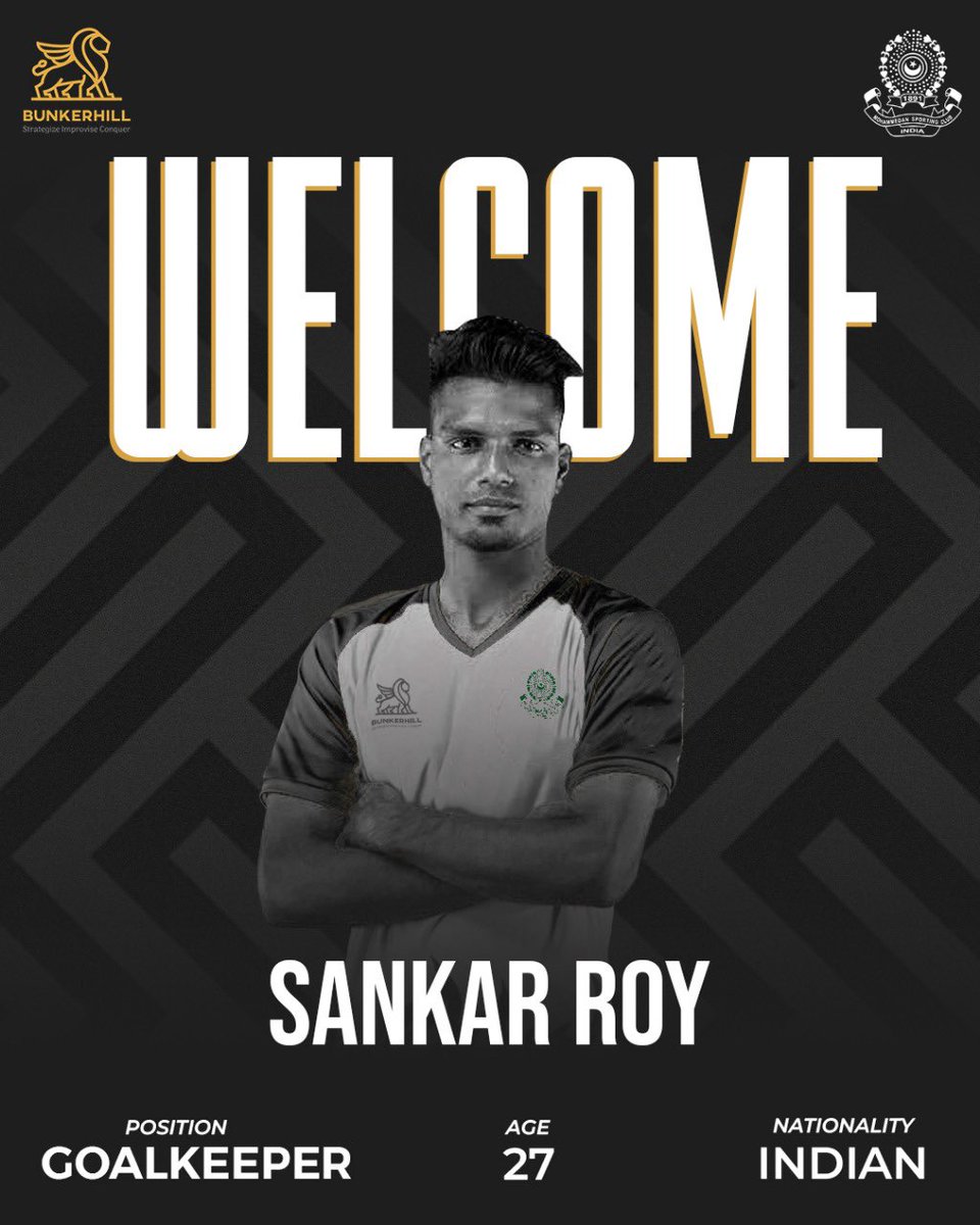 MohammedanSC's tweet photo. ✅DONE DEAL✅
Mohammedan SC sign former East Bengal, Hyderabad FC & Mohunbagan custodian Sankar Roy for the upcoming season 2022-23 💪🏻⚫️⚪️
#JaanJaanMohammedan
#TransferAlerts https://t.co/jtKQBQrZ0U