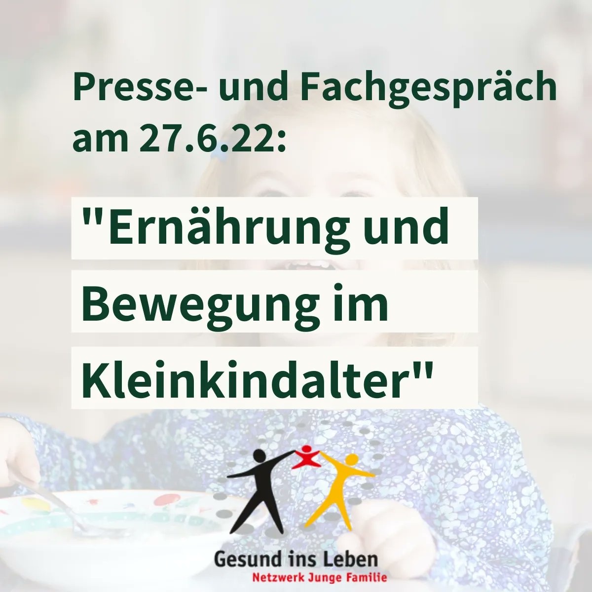 Einladung zum digitalen Presse- und Fachgespräch am 27.6.22.
Thema: Handlungsempfehlungen zur #Ernährung und #Bewegung im
#Kleinkindalter. Mit dabei sind u.a. @JuttaMata <a href="/Wupperinst/">Wuppertal Institut</a> @sportaerzte <a href="/dge_wissen/">Deutsche Gesellschaft für Ernährung e. V. (DGE)</a>! Jetzt direkt anmelden ➡️ buff.ly/3y4kC1i #GesundinsLeben