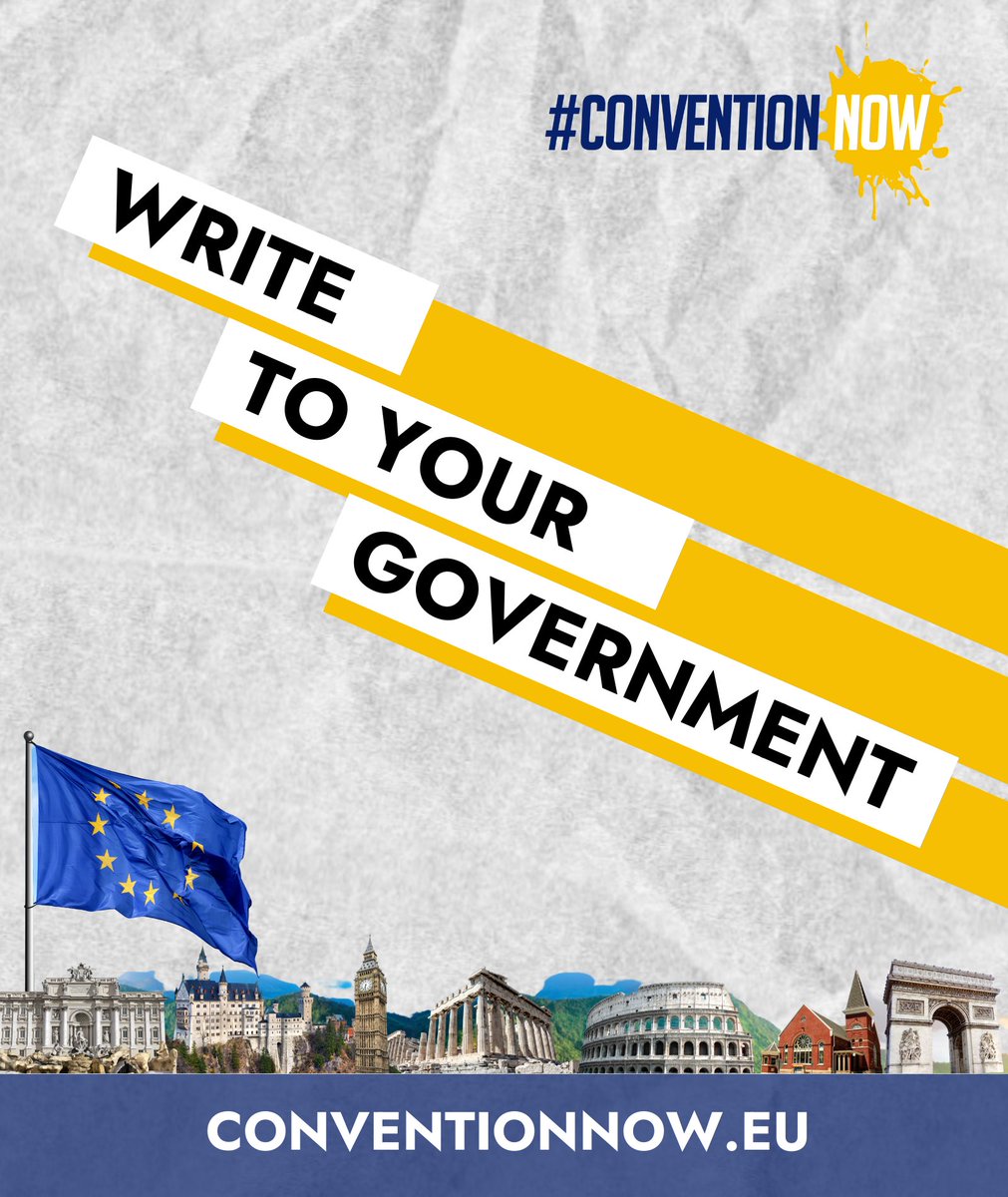 Alliance4Europe's tweet photo. ❗We want a Europe that responds quickly to crises and defends itself against dictators. A Convention is the way to change this. The #EUCO will vote end of June. Let them know the veto must go! ✉️ Write your Gov rep w/ the #ConventionNow tool https://t.co/5fSV8mA0MU https://t.co/uZB1qYfAuJ
