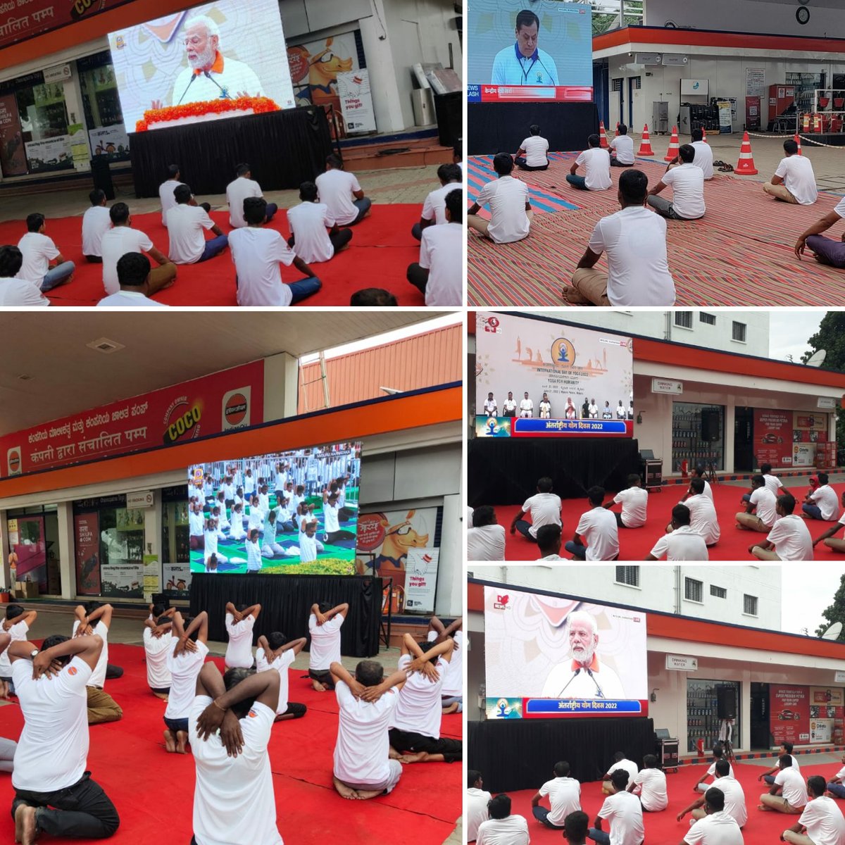 Live streaming of Honorable PM's Yoga Day 2022 Program  was done across various ROs in Mysuru. IOC officials &amp; CAs participated in the same. #YogaForHumanity
#Yogaday <a href="/karnataka_ioc/">IOCL Karnataka</a> 
<a href="/tpalanikumarioc/">T Palanikumar</a>