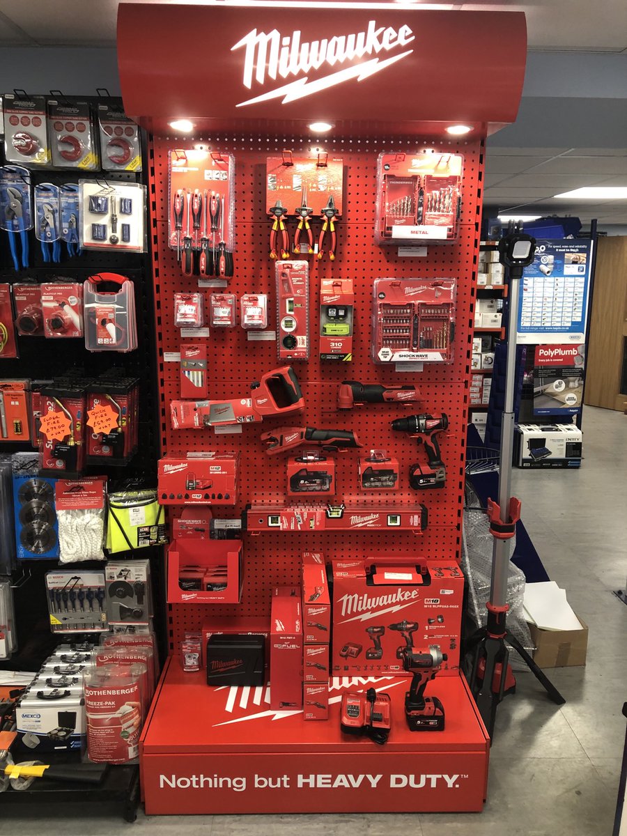 Check Out Our New Milwaukee Tool Stand! Come down and Grab a Bargain or a Few. #Toolfest