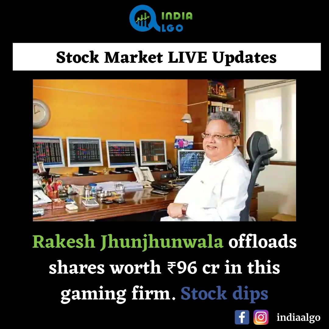 IndiaAlgo's tweet image. As of March 31, 2022, Rakesh Jhunjhunwala holds 1,15,00,000 equity shares or 4.30% in Delta Corp, while his wife Rekha holds 85,00,000 equity shares or 3.18%, as per the regulatory filing.

Follow @indiaalgo 

#algotradingplatform