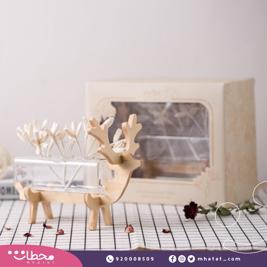 غزال خشبي أنيق ينشر أجواء الانتعاش والجمال برائحة ورد الساكورا في المنزل أو المكتب أو الغرفة 🦌
بـ 89.70 ريال

تجدونها في: محطة المنزل >  فواحات وشموع > فواحة غزال الساكورا
ow.ly/3wJG50CWnx2