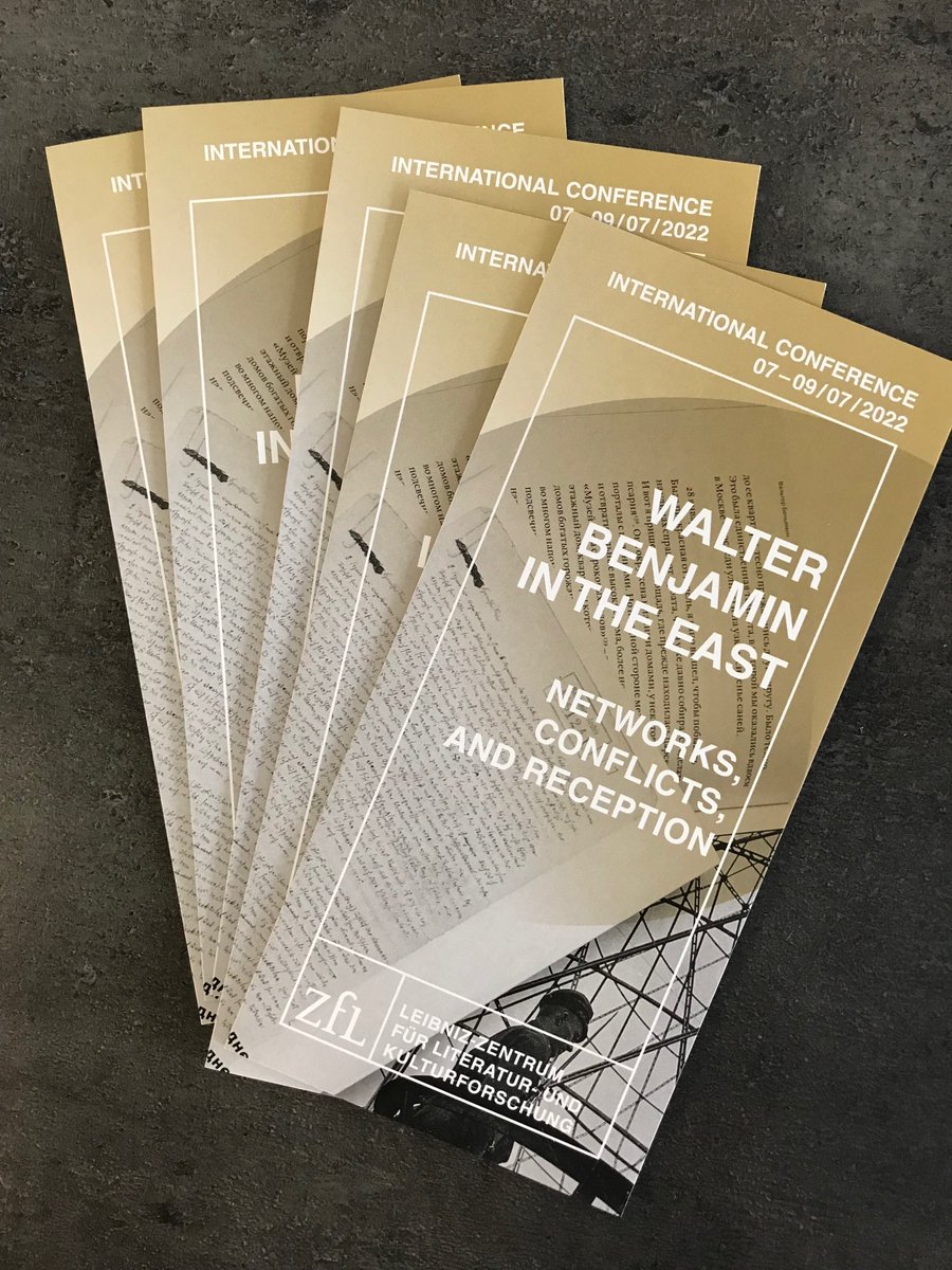 International Conference
07. – 09.07.2022
Walter Benjamin in the East – Networks, Conflicts, and Reception
Organized by <a href="/sophia_m_buck/">Sophia Buck</a> &amp; <a href="/ca__a___/">Caroline Adler</a>
Please register in advance and specify the panels that you want to attend under anmeldung@zﬂ-berlin.org.
zfl-berlin.org/veranstaltunge…