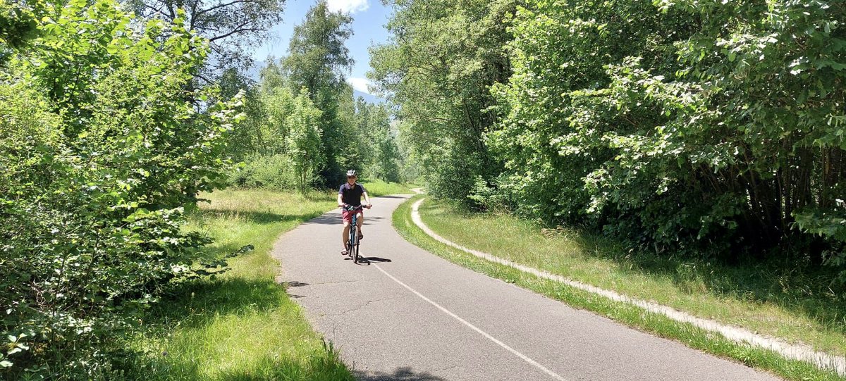 CreteCoteSki's tweet photo. Summer in @LaPlagne is simply sublime! Hire a bike &amp; travel along the flat riverside cycle path to explore the beautiful valley.

#CreteCote #CreteCoteSki #LaCabine #FrenchAlps https://t.co/HwPmHanS5S