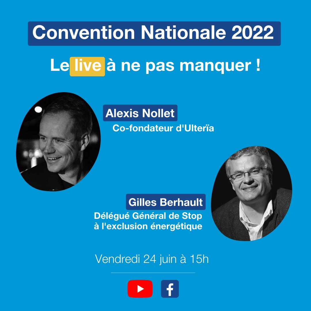 jce_france (@jce_france) on Twitter photo ⏰ La Convention Nationale à #Auxerre approche !
🎥 RDV en live avec Alexis Nollet, co-fondateur d’Ulterïa et <a href="/GillesBerhault/">Gilles Berhault</a> du collectif Stop à l'exclusion énergétique le 24 juin sur YouTube et Facebook !
Ou assistez à la conférence en physique ➡️ bit.ly/conventionnati… ⏰ La Convention Nationale à #Auxerre approche !
🎥 RDV en live avec Alexis Nollet, co-fondateur d’Ulterïa et <a href="/GillesBerhault/">Gilles Berhault</a> du collectif Stop à l'exclusion énergétique le 24 juin sur YouTube et Facebook !
Ou assistez à la conférence en physique ➡️ bit.ly/conventionnati…
