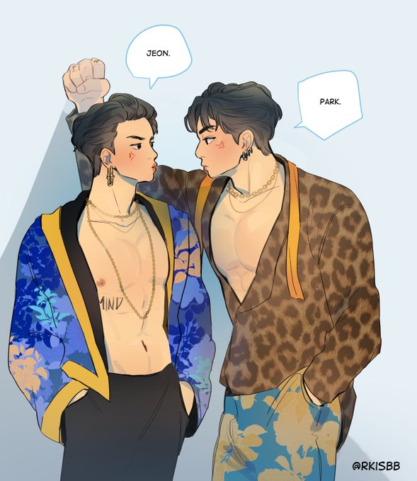 #kookmin is the country's top models. When paired up, they can sell out anything! Everyone loves them together but they really really hate each other 🥲 