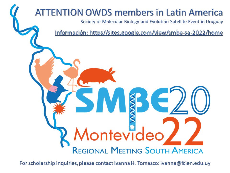 The OWSD Uruguay National Chapter <a href="/OWSDUY/">OWSD UY</a> invites OWSD members in the Latin America &amp; Caribbean region to participate in the regional meeting of the Society of Molecular Biology &amp; Evolution <a href="/OfficialSMBE/">Society for Molecular Biology and Evolution</a>, from 31 October-4 November in Montevideo. Details @ sites.google.com/view/smbe-sa-2…