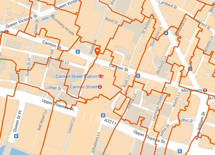 Ldn_Boundaries's tweet photo. Refixed markers for St Mary Bothaw (SMB) just opposite Cannon Street station (and by the lost river Walbrook). The church that gave the parish its name was destroyed in 1666. #cityoflondon #cannonstreetstation #walbrook #beatingthebounds @cityoflondon #lostrivers https://t.co/OFaBWyAq8H