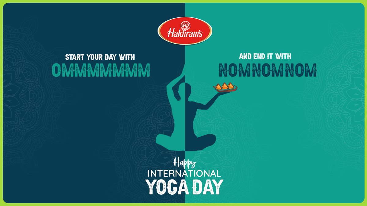 And that's how you celebrate Yoga Day! 🙏 #Haldirams #YogaDay #InternationalYogaDay #YogaDay2022 #FoodieLife