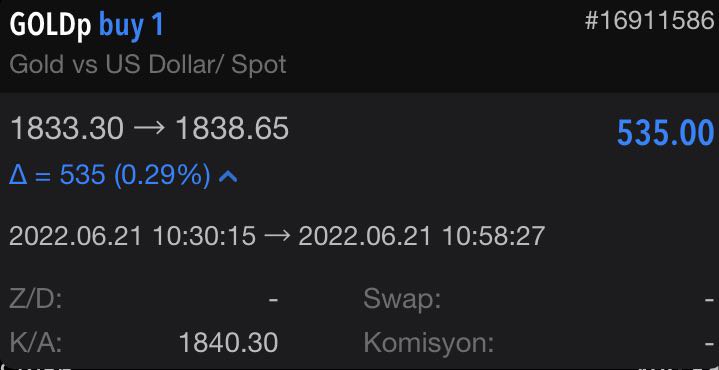 traderOzanARMAN's tweet photo. Merhaba Sarı kızım, EmtiArman her zaman seninle.

Günün ilk kazancı geldi.

535 $ / 9.272 ₺

Bereketli olsun.

#forextrader https://t.co/UHnZHVavPT