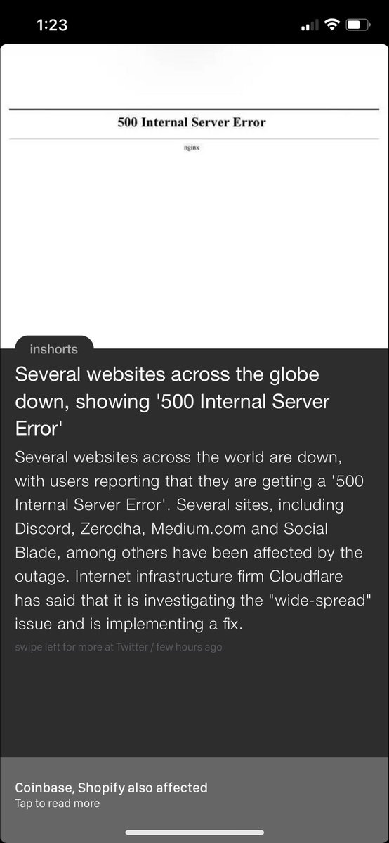 wntrsldr0x01's tweet image. so that is the issue 🤔🤔 #Cloudflare #internalservererror #500