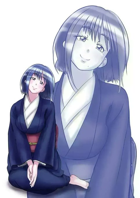 着物女性のtwitterイラスト検索結果 古い順