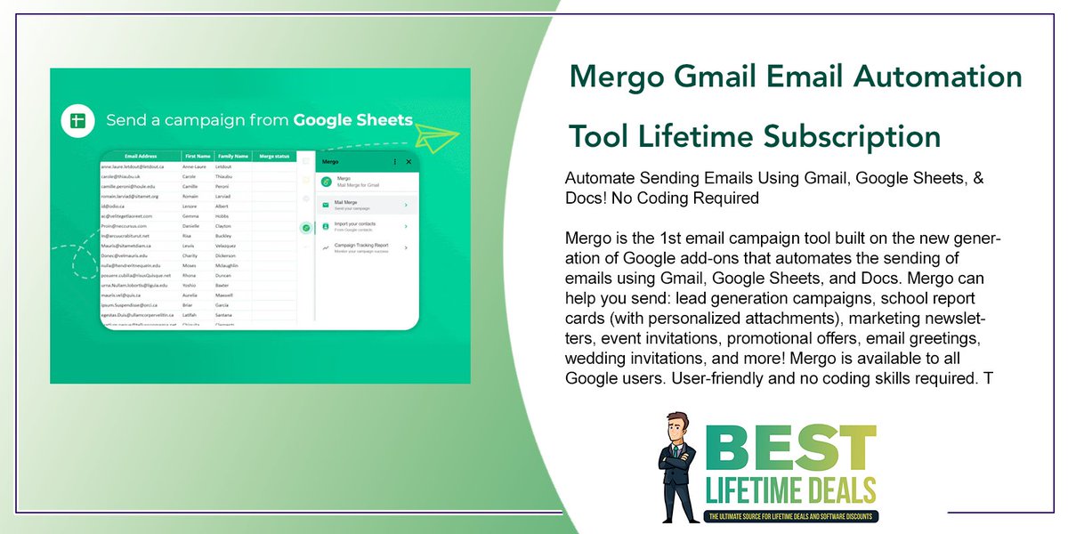 LifetimeDeals_'s tweet image. Mergo Gmail Email Automation Tool Lifetime Subscription - bestlifetimedeals.com/shop/mergo-gma… #mergo #gmail #emailautomation #emailtool #lifetimesubscription