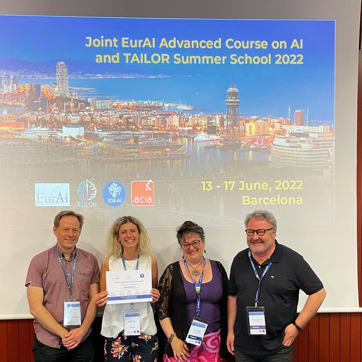 atomax's tweet photo. Back from a wonderful week at the TAILOR Summer School in Barcelona. Thanks for a great organisation and inspiring interactions with students and peers. @eu_tailor @KarinagibertK @sierra_carles @FredrikHeintz #trustworthyAI #trustedAI #tailor #ict48 #horizoneurope https://t.co/Stj2qQlUov