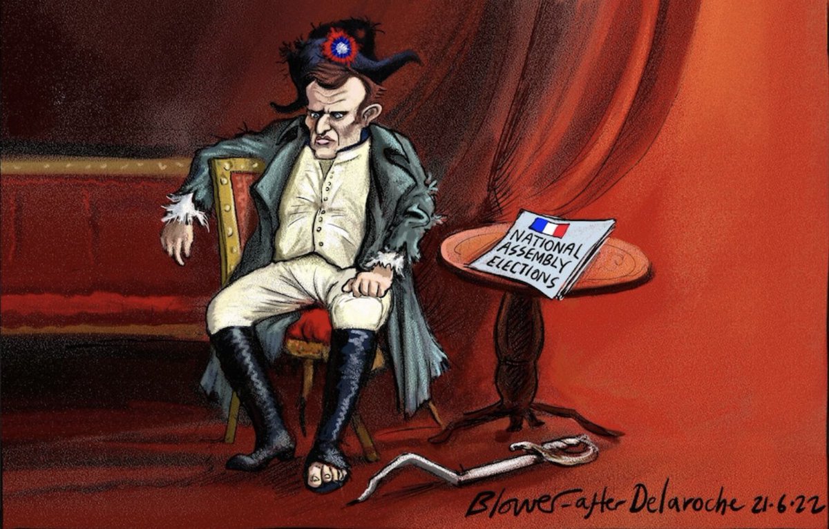 Patrick Blower on #FrenchElections #Macron #MacronDemission #MacronDegage - political cartoon gallery in London original-political-cartoon.com