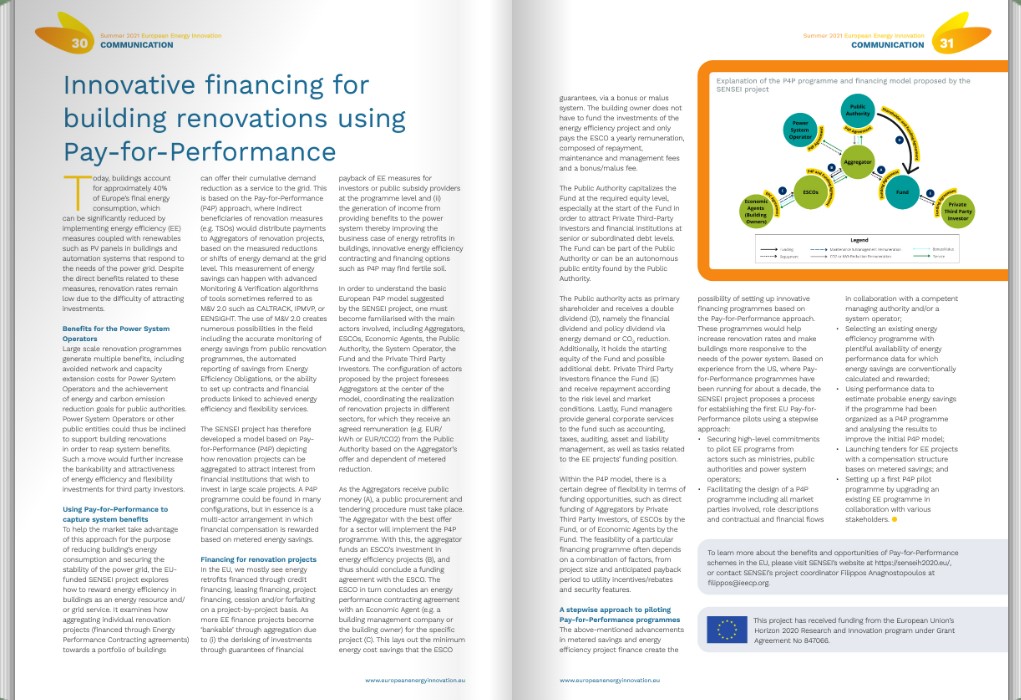 EuroEnergyInn's tweet photo. Innovative financing for building renovations using
Pay-for-Performance
The benefits and opportunities of Pay-for-Performance
schemes in the EU.
Read about the SENSEI project in our Summer edition
https://t.co/Il1Emrek6U https://t.co/ZqnHBrurSG