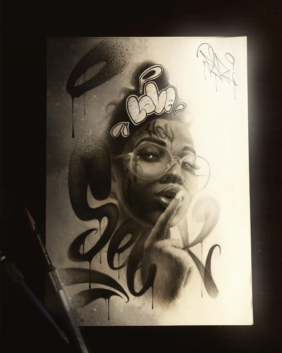 ElRdzzz's tweet photo. Love U seek
portraits on paper come out more alive
#portrait #art #nftartist #lettering #graffiti https://t.co/G4A3jLTQH4