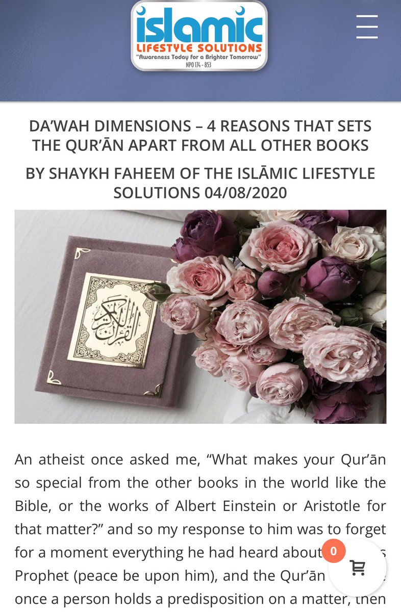 #article #dawah #islam #quran #ILS

Da’wah Dimenions - 4 Things that sets the Qur’ān apart from other books. Kindly share as this is your form of Da’wah for Islām.

islamiclifestylesolutions.co.za/dawah-dimensio…