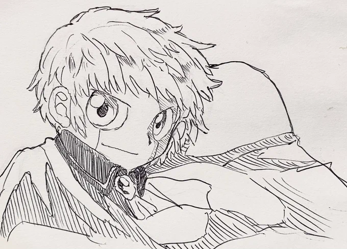 友達の家で友達のメモ帳にオタク絵描くオタク 
