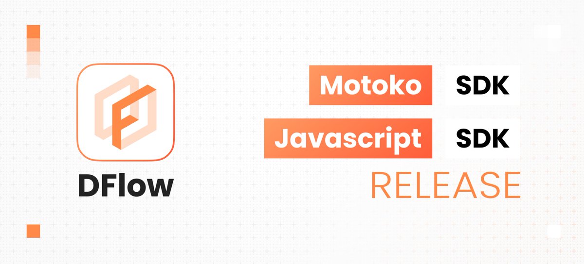 We have now officially released the dflow motoko SDK and dflow-js SDK, check it out on our updated docs and github! docs.dflow.money/Developers-e3c…