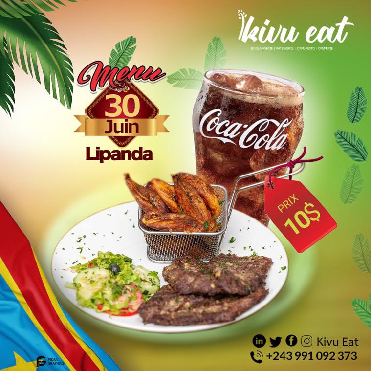 KivuEat's tweet photo. Notre menu du 30 Juin 🇨🇩😋

#kivueat #goma https://t.co/lWwxzBQjfM