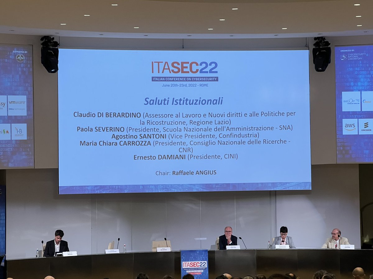 RMagnifico's tweet image. Here at the @ITASEC_Conf in #Rome. If ur #startup is into #CyberSecurity @LVentureGroup is always on the lookout. #ITASEC22 @cybersaiyanIT @LDO_CyberSec #BIF @SicNazionale @LabInfSocieta @seeweblive @MichCortese @ecso_eu #saas #infosec #cloud #innovate